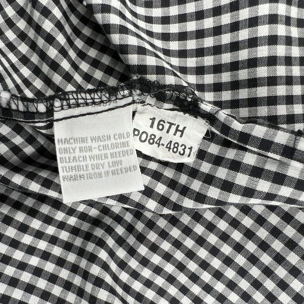 Orvis Men's Size 17" Black & White Check Button Down‎ Shirt - Picture 10 of 10